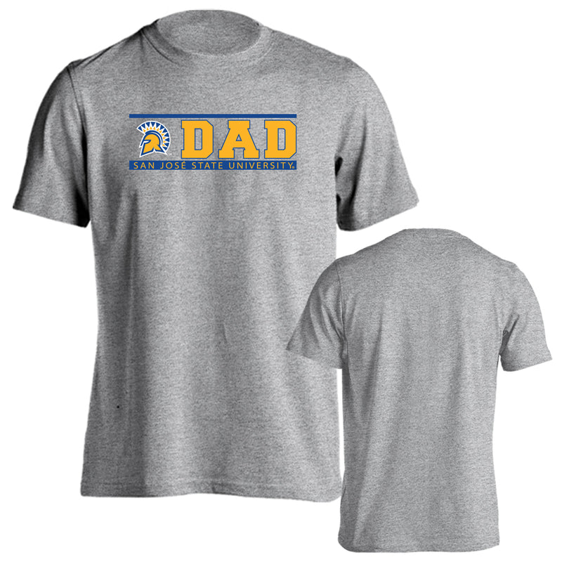 San Jose State University Spartans Dad Logo Father Parent Short Sleeve T-Shirt