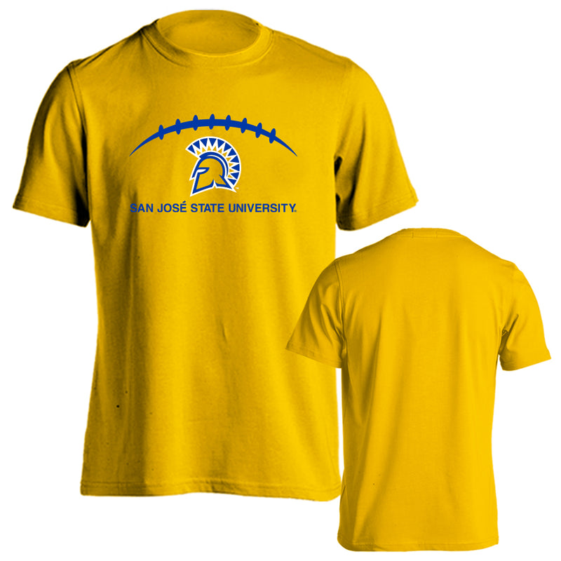 San Jose State University Spartans Laces Out Football Short Sleeve T-Shirt