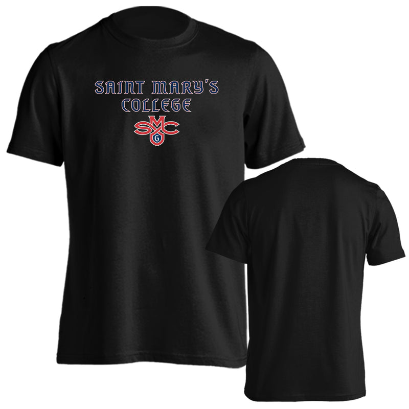 Saint Mary's College Gaels St. Mary's Arched Text with Logo Short Sleeve T-Shirt