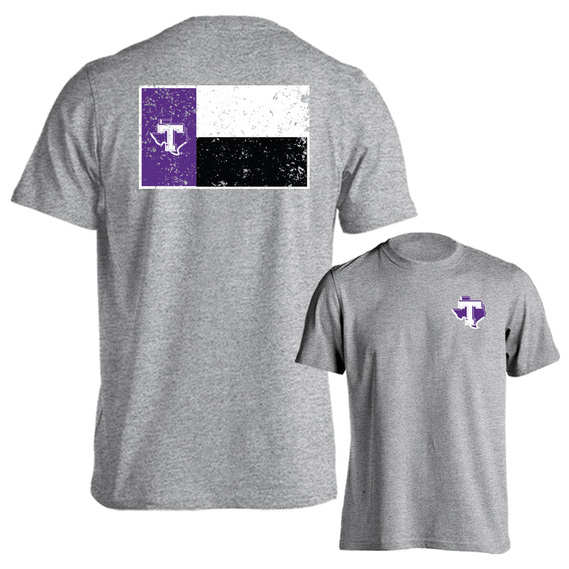 Tarleton State University Texans School Flag Logo Short Sleeve T-Shirt