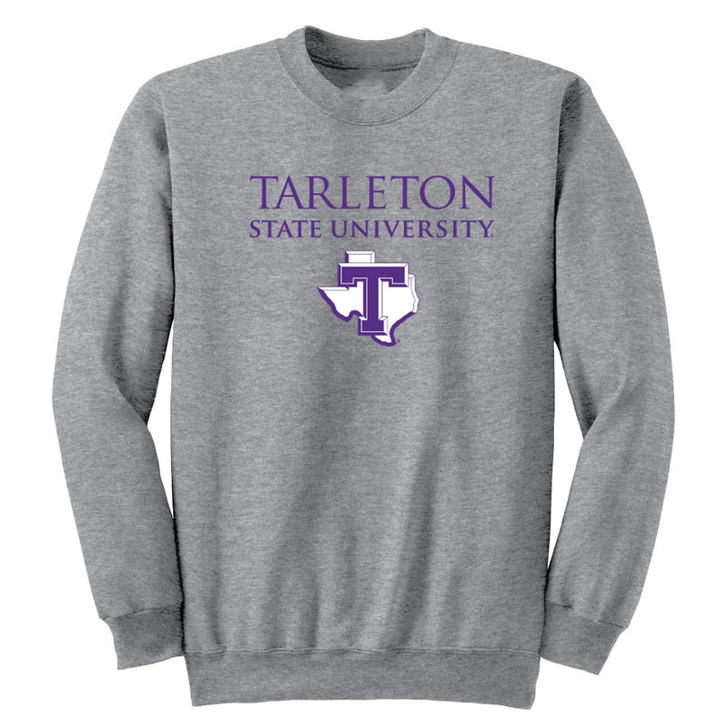 Tarleton State University Texans Adult Crewneck Pullover Sweatshirt School Text and Logo