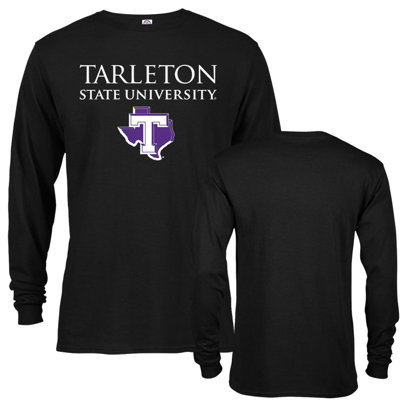Tarleton State University Texans School Text and Logo Long Sleeve T-Shirt