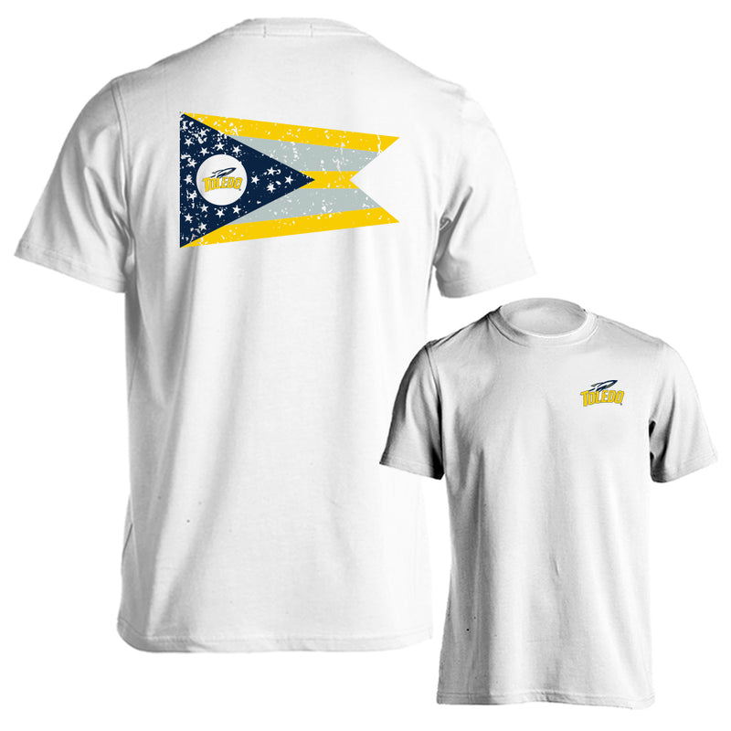 University of Toledo Rockets School Flag Short Sleeve Toledo Rockets T-shirt