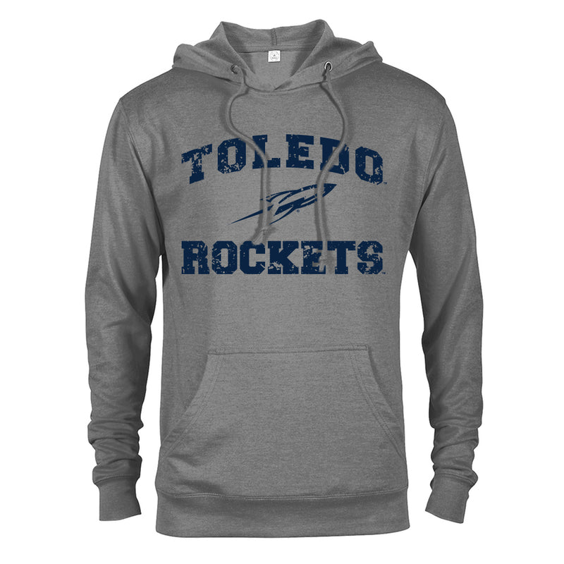 University of Toledo Rockets Distressed Retro Logo Toledo Hooded Sweatshirt
