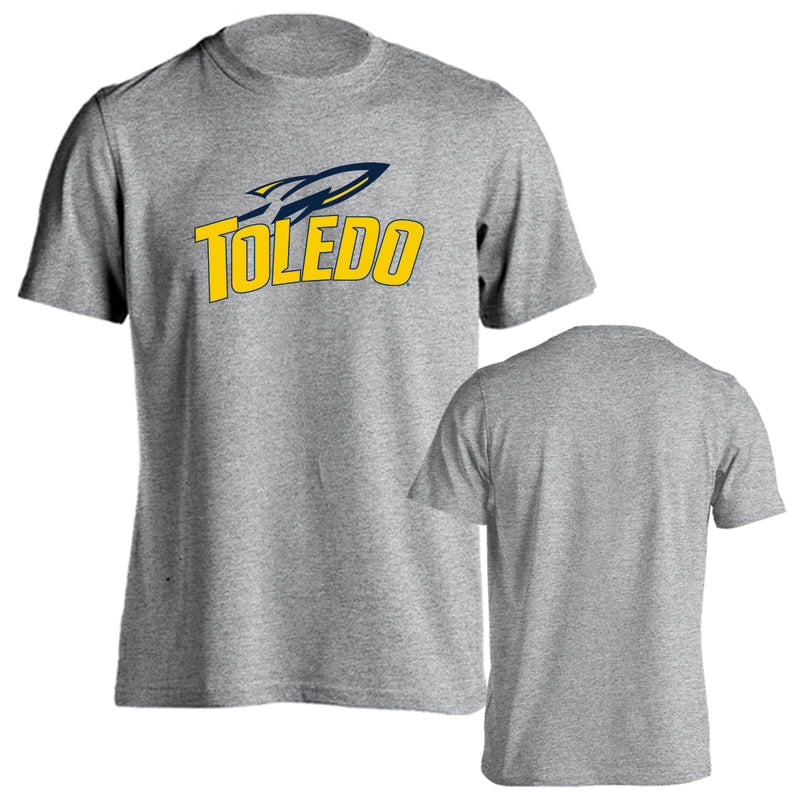 University of Toledo Rockets Arch Text Mascot U of Toledo Short Sleeve T-Shirt