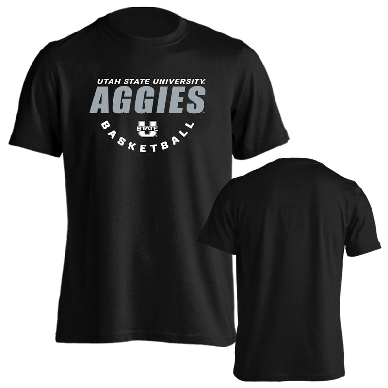 Utah State University Aggies Basketball Tee Short Sleeve Bball T-shirt