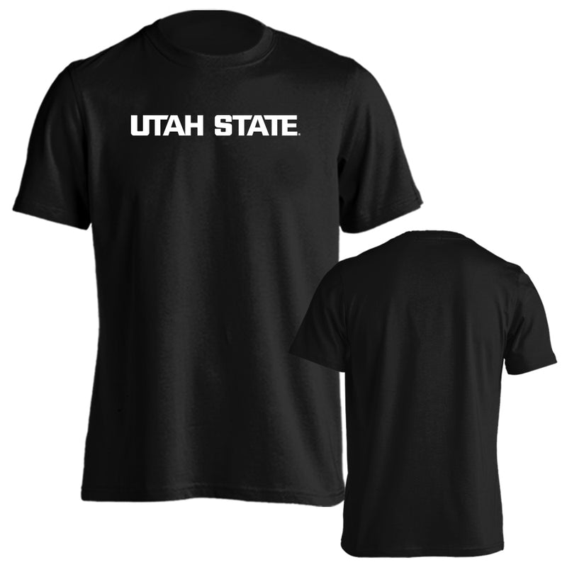 Utah State University Aggies "Utah State" Text Short Sleeve Tee T-Shirt