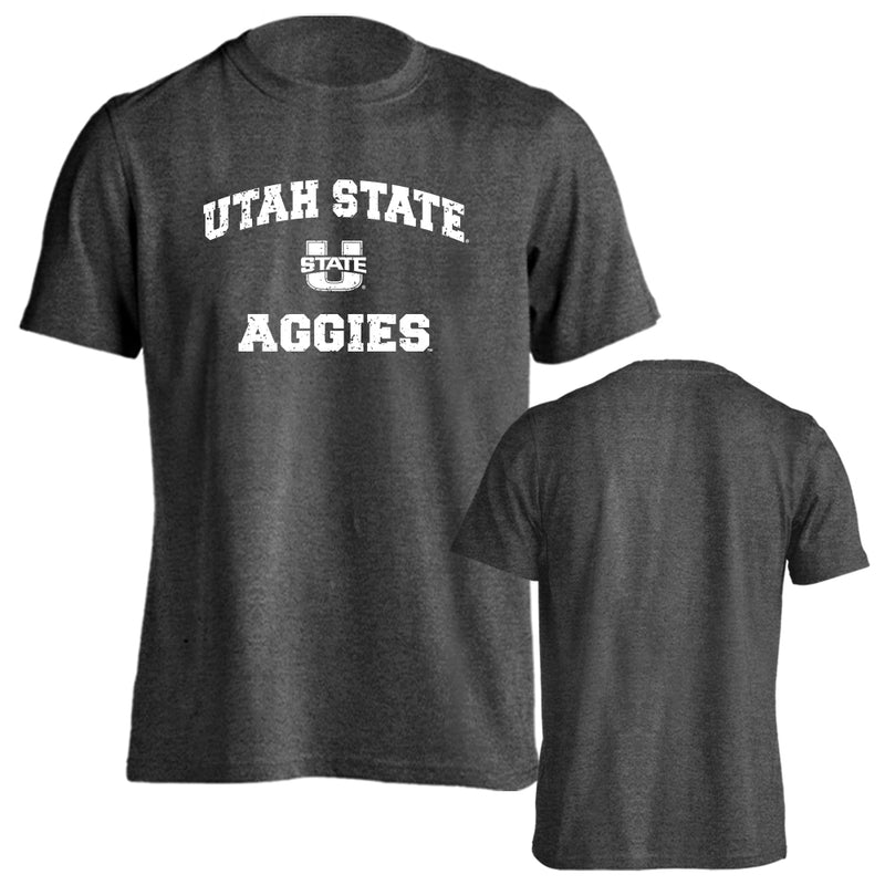 Utah State University Aggies Distressed Retro Logo Short Sleeve T-Shirt