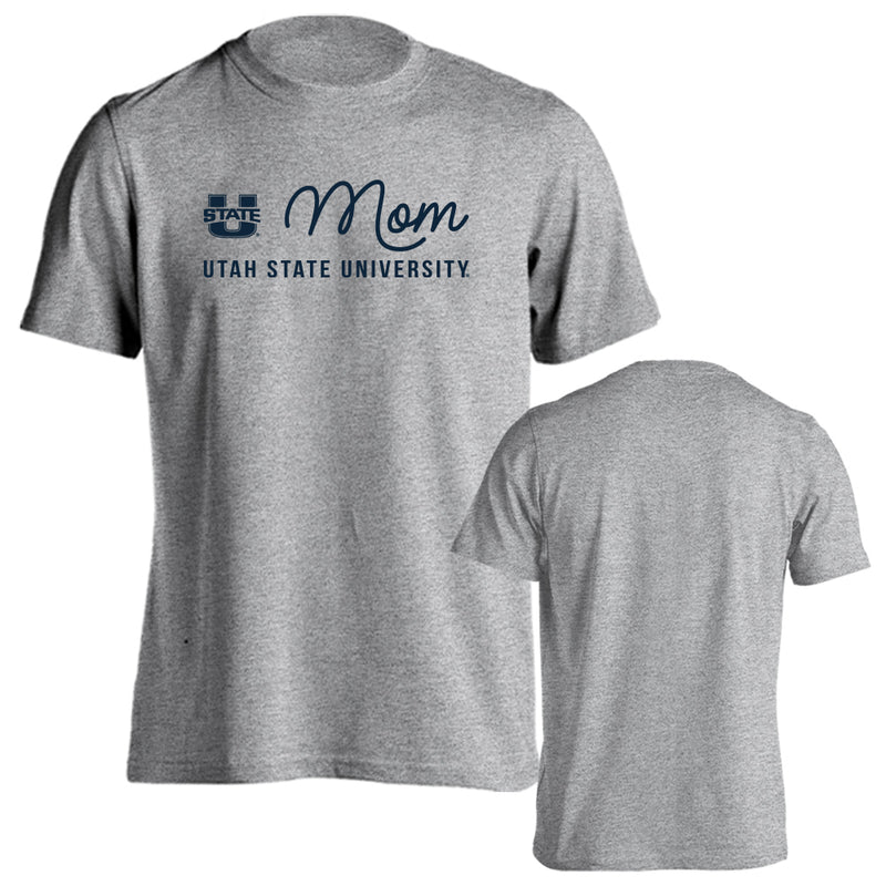 Utah State University Aggies Mom Mother Parent Short Sleeve Tee T-Shirt