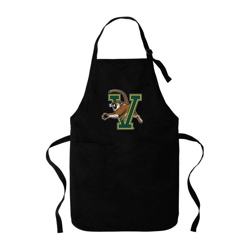 University of Vermont Catamounts UVM Text With School Logo Mascot Apron
