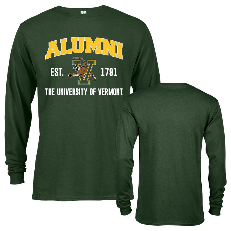 University of Vermont Catamounts UVM Alumni Script Text Long Sleeve T-Shirt