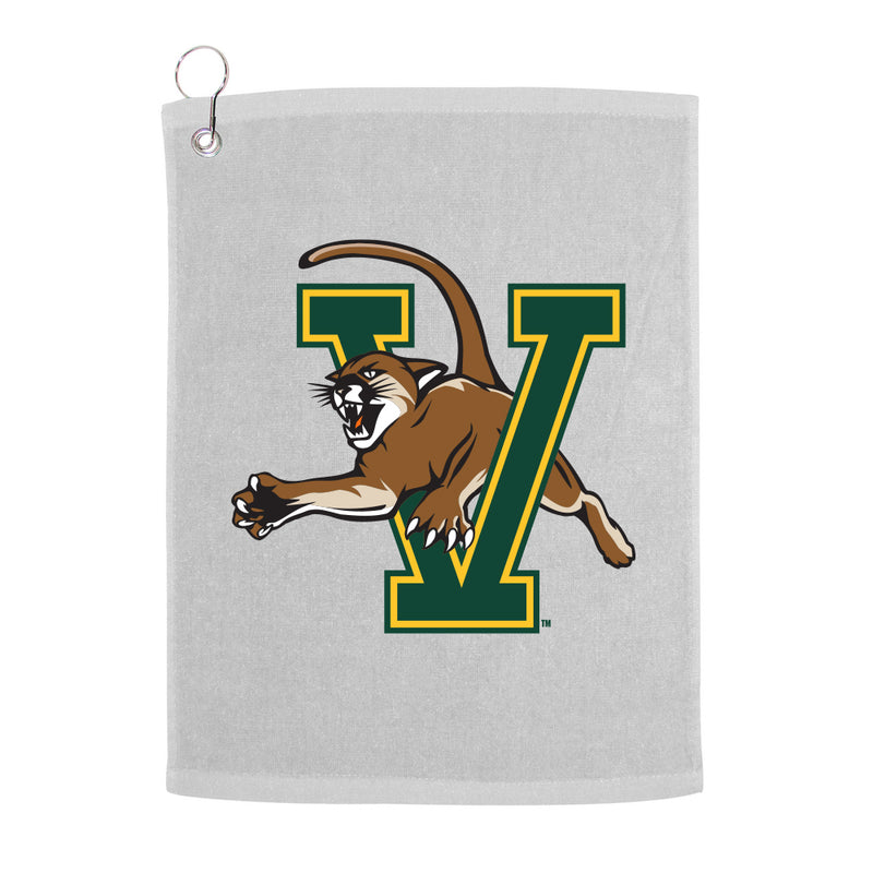 University of Vermont Catamounts UVM Golf Towel With Logo and Text