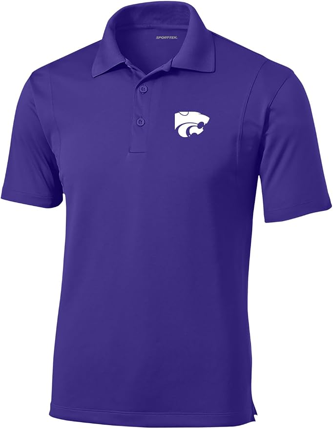 Kansas State University Wildcats Embroidered Athletic Logo Golf Polo Shirt
