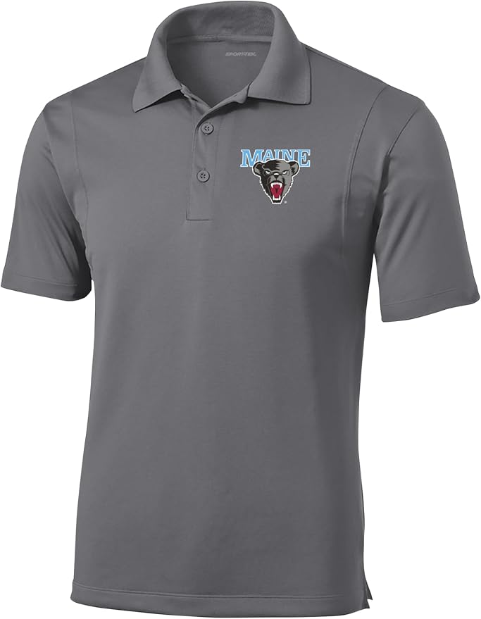 University of Maine Black Bears Embroidered Athletic Logo Golf Polo Shirt
