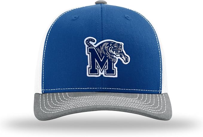 University of Memphis Tigers NCAA Officially Licensed Trucker Hat Richardson 112 Structured Mid Pro Snapback