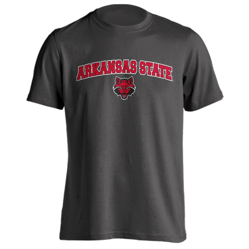Arkansas State Red Wolves Arched Text With Logo Short Sleeve T-Shirt