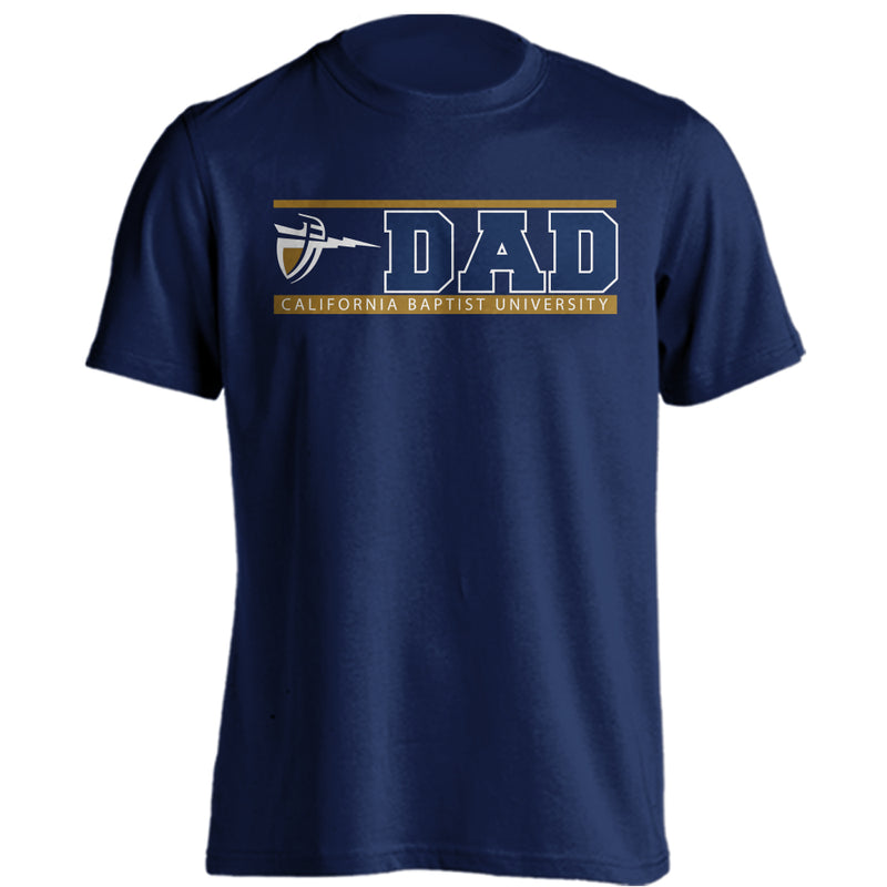 California Baptist University CBU Lancers Dad Father Parent Logo T-shirt