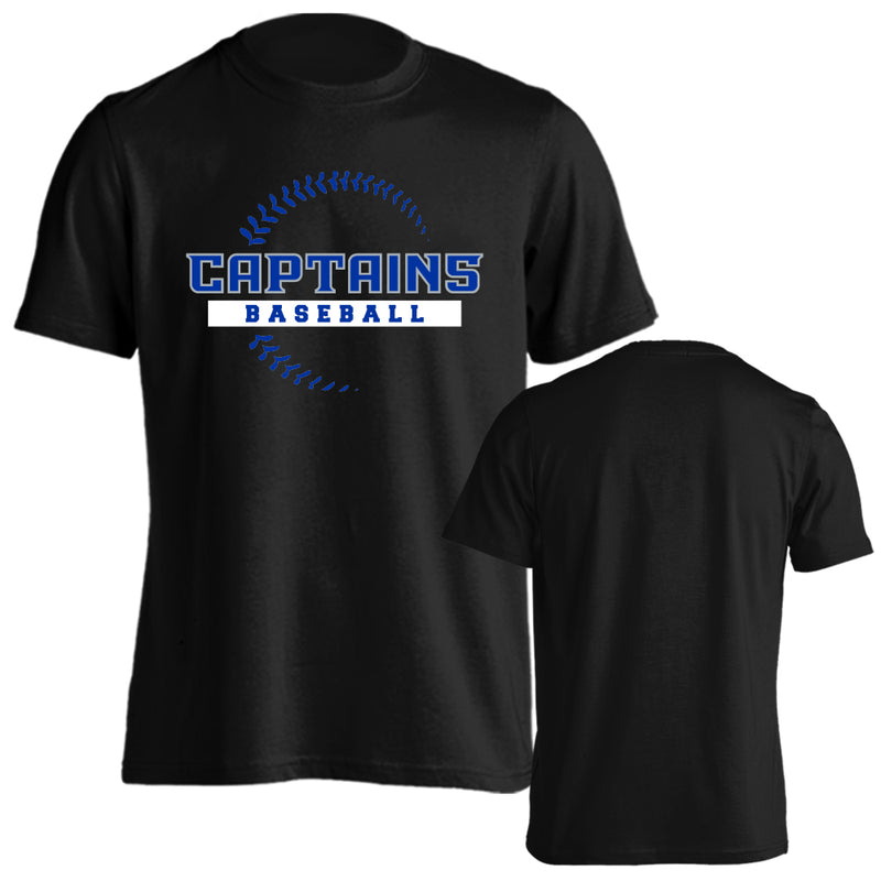 Christopher Newport University Captains Baseball Seams Short Sleeve T-Shirt