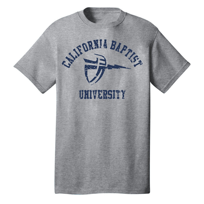 California Baptist University Lancers Distressed Retro Logo Short Sleeve T-Shirt
