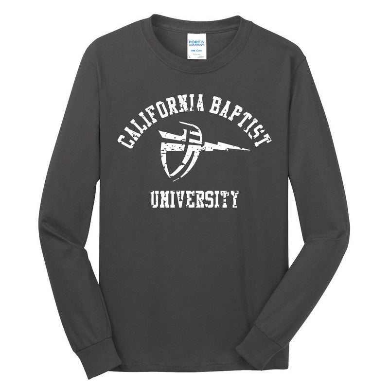 California Baptist University Distressed Retro Logo Long Sleeve Adult T-Shirt
