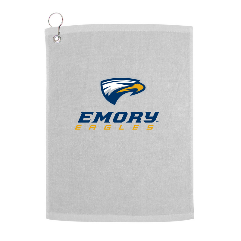 Emory University Eagles Golf Towel With Logo and Text