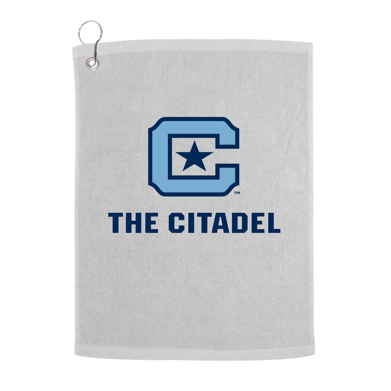 The Citadel Bulldogs Golf Towel With Logo and Text