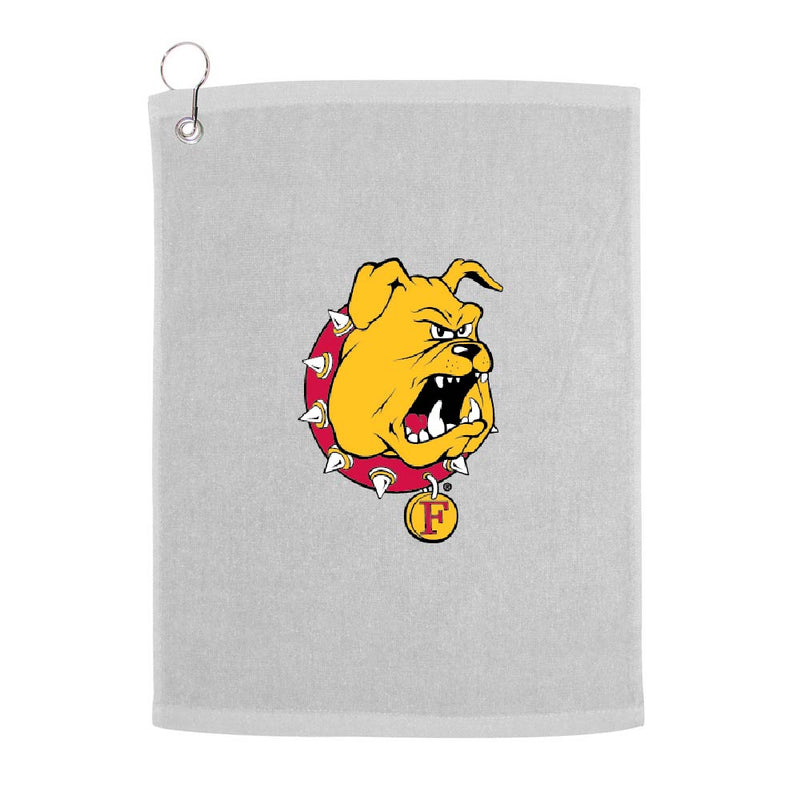 Ferris State University Bulldogs Premium Large Golf Bag Towel with Grommet White