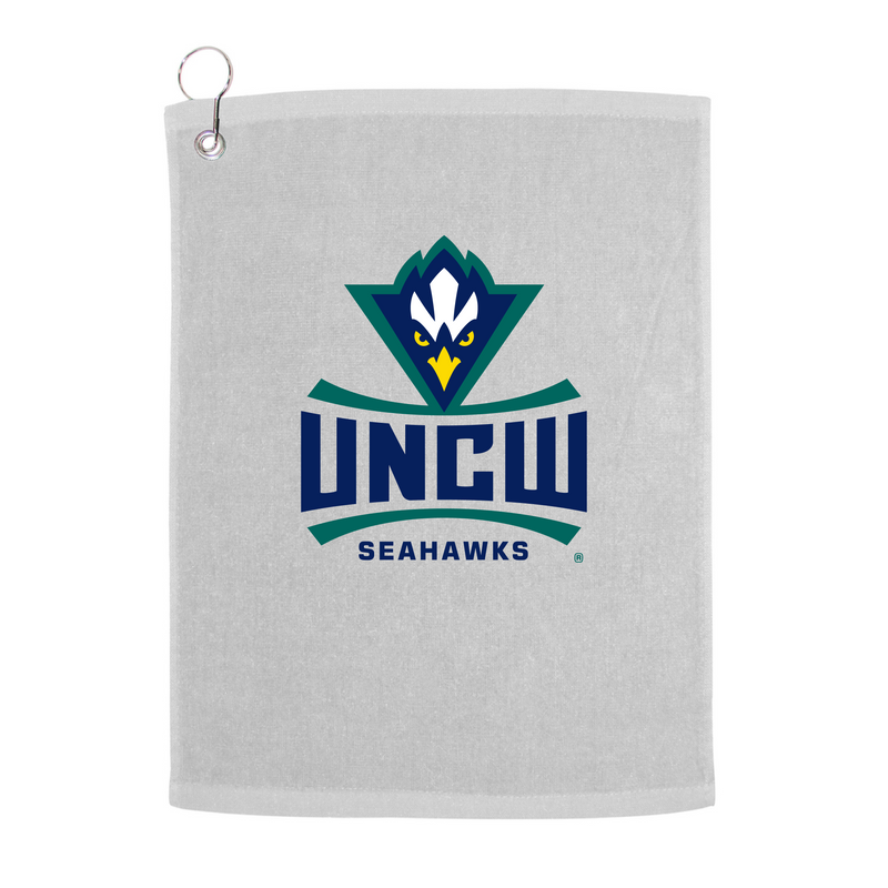 University of North Carolina Wilmington Seahawks Golf Towel With Logo and Text