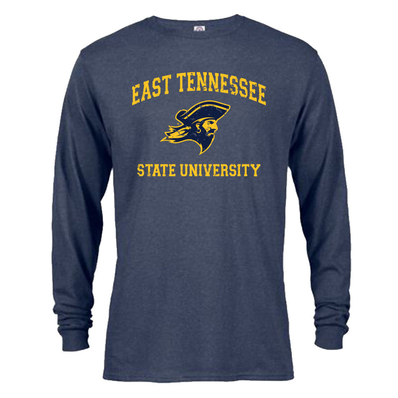 East Tennessee State Buccaneers Retro Distressed Logo Long Sleeve T-Shirt