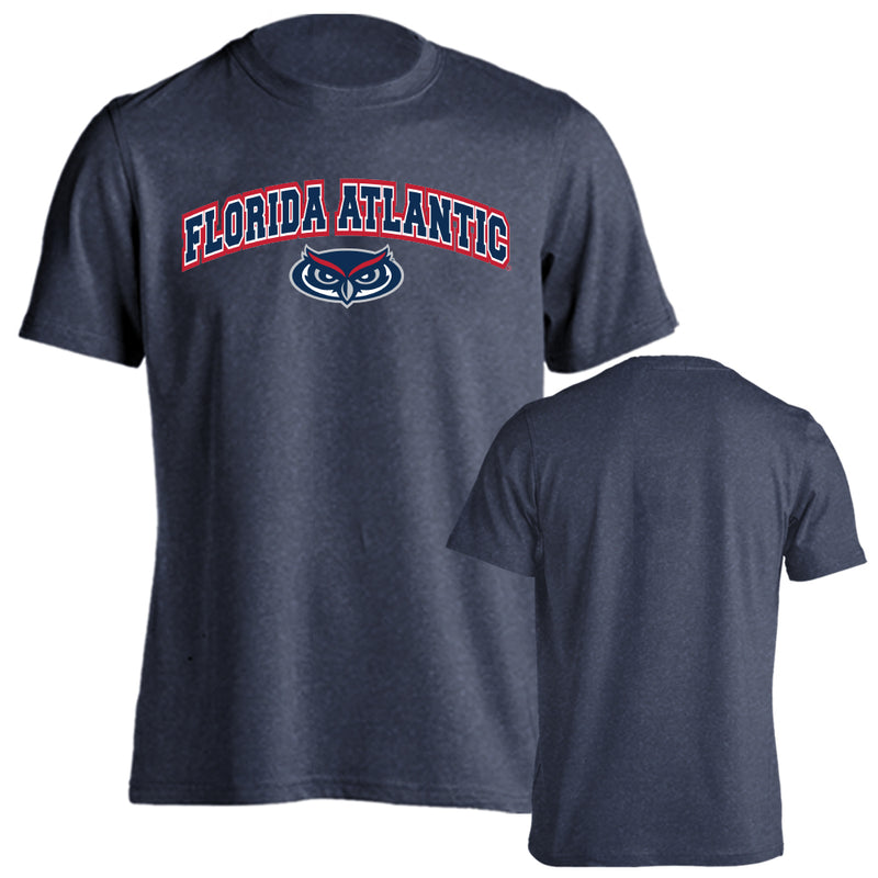 Florida Atlantic University Owls FAU Arched Text with Logo Short Sleeve T-Shirt