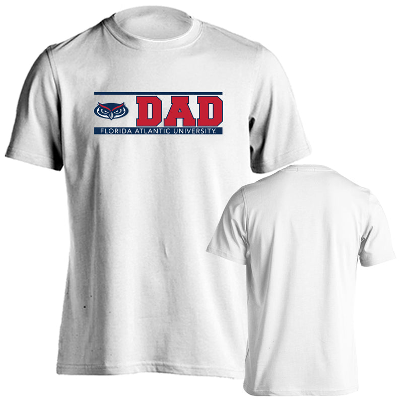 Florida Atlantic Owls FAU Owls Dad Logo Tee Short Sleeve Father T-Shirt