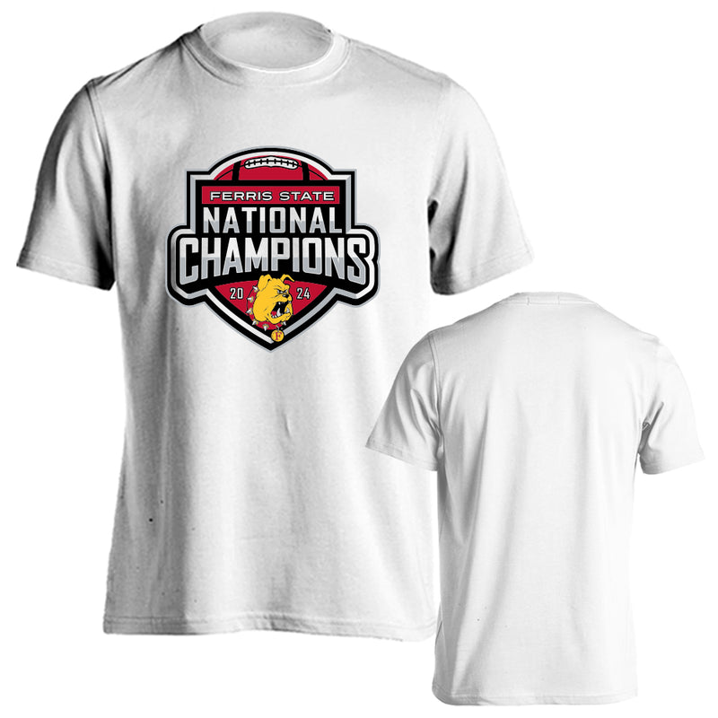 Ferris State Bulldogs 2024 National Champions Division II Short Sleeve T-Shirt