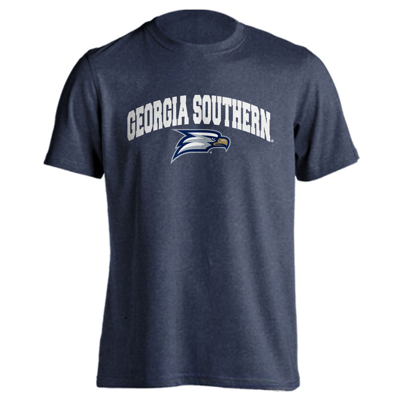 Georgia Southern Eagles GSU Arch Text with Mascot Logo Short Sleeve T-Shirt