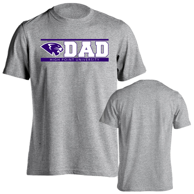 High Point University Panthers Dad Father Parent Logo Short Sleeve T-shirt Tee