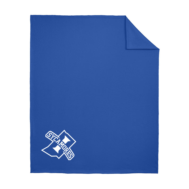 Indiana State Sycamores Prime Logo Comfortable Stadium Fleece Throw Blanket 50x60