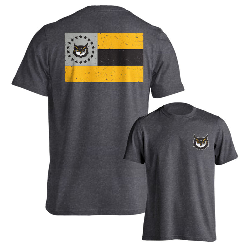 Kennesaw State University KSU Owls State Flag Logo Short Sleeve T-Shirt Tee
