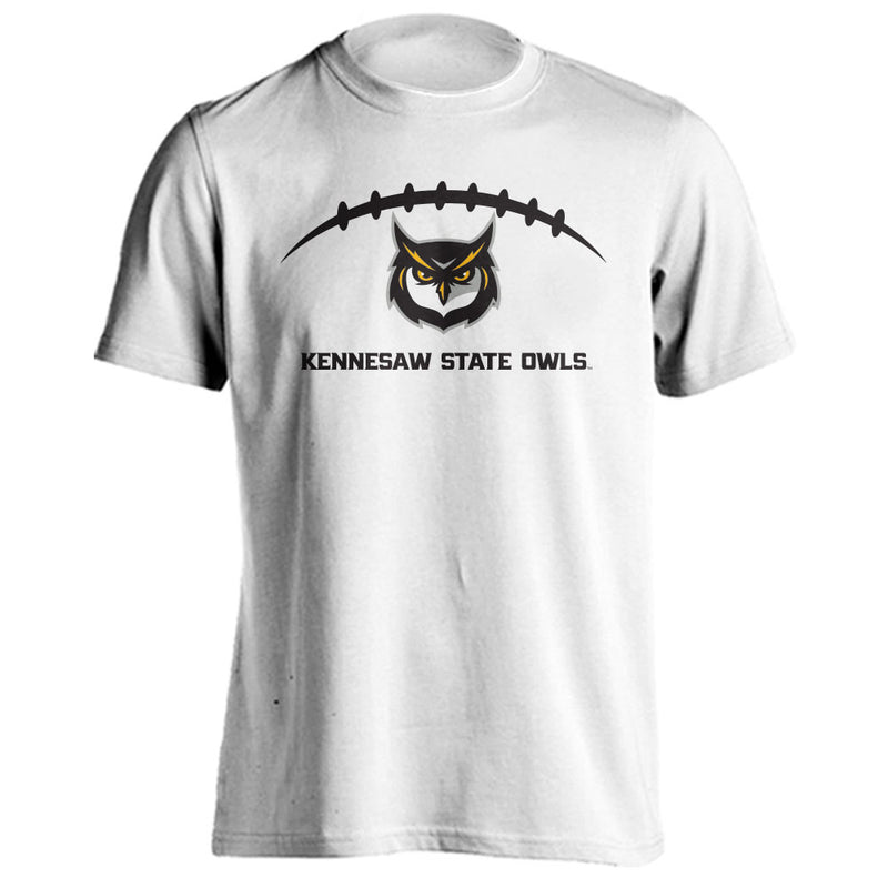 Kennesaw State University KSU Owls Laces Out Football Logo Short Sleeve T-Shirt