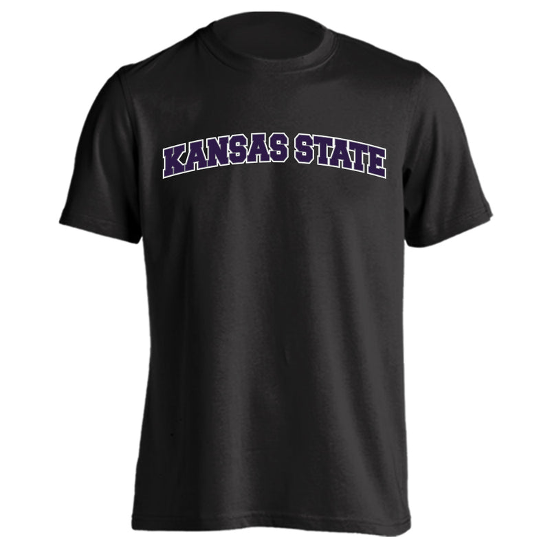 Kansas State Wildcats K-State Arched Text School Name Short Sleeve T-shirt Tee