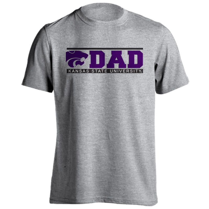 Kansas State Wildcats K-State Dad Father Parent Logo Short Sleeve T-shirt Tee