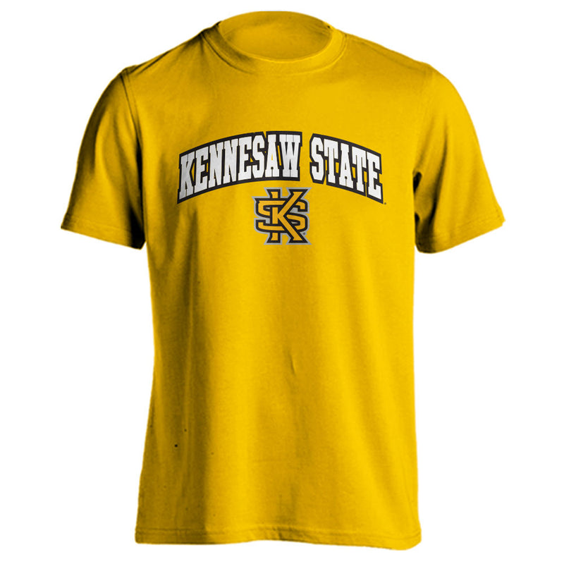 Kennesaw State University KSU Owls Arched Text with KS Logo Short Sleeve T-Shirt