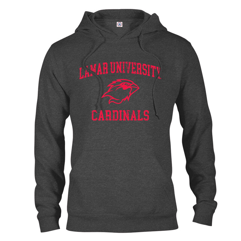 Lamar University Cardinals Distressed Retro Pullover Sweatshirt Hoodie