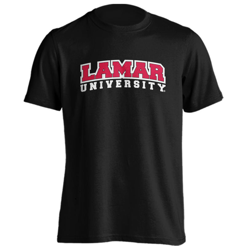 Lamar University Cardinals Arched Text Short Sleeve T-Shirt School Name Tee
