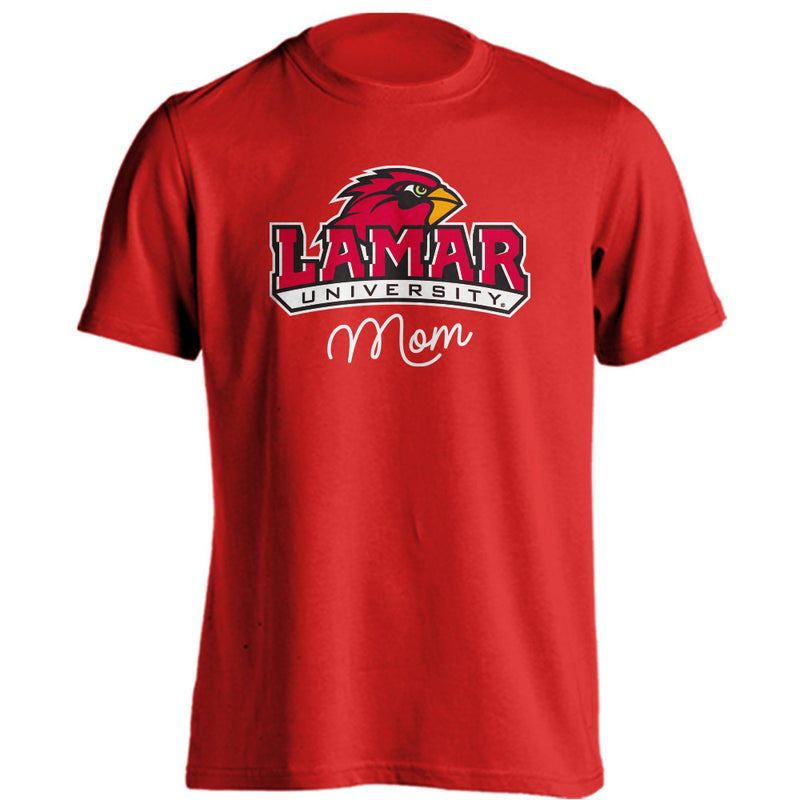 Lamar University Cardinals Mom Logo Short Sleeve T-Shirt Mother's Tee