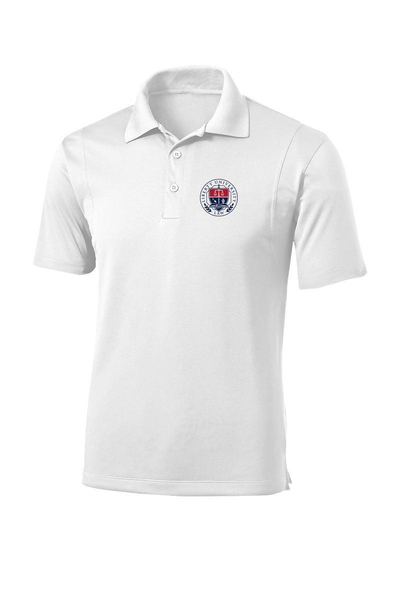 Liberty University Flames School of Law Wordmark Short Sleeve Performance Polo