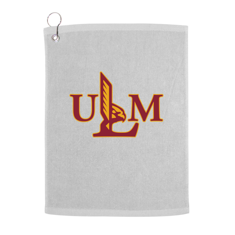University of Louisiana at Monroe Warhawks Golf Towel With Logo and Text