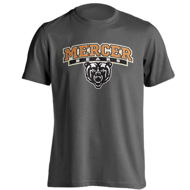 Mercer University Bears MU Classic Arch Text with Mascot Short Sleeve T-Shirt