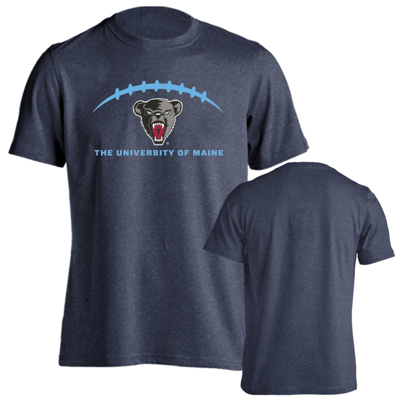 University of Maine Bears Football Laces Out Logo Tee Short Sleeve Adult T-Shirt