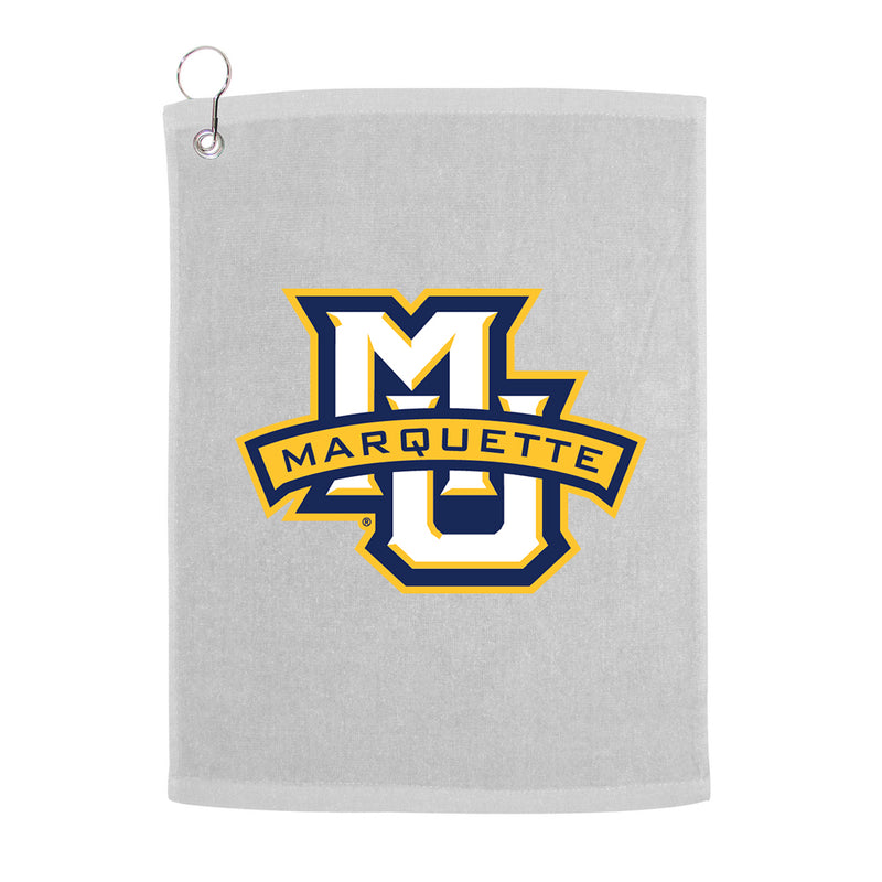 Marquette University Golden Eagles Golf Towel With Logo and Text