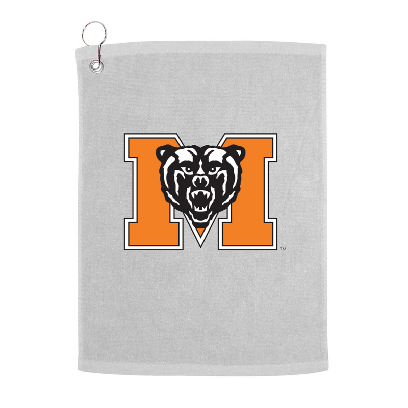 Mercer University Bears MU Golf Towel With Logo and Text