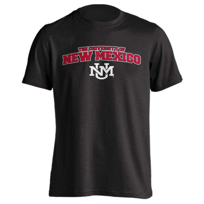 University of New Mexico Lobos Arched Text With Logo Tee Short Sleeve T-Shirt